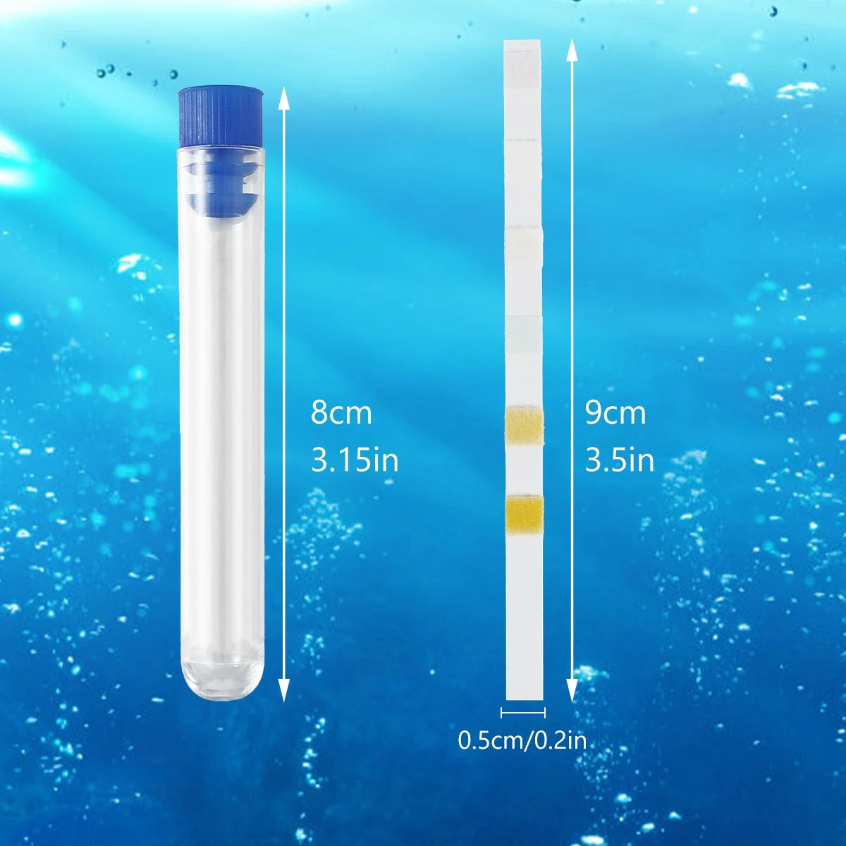 Aquarium Test Strips锛?00 Strips Aquarium Testing Kit for Freshwater Saltwater锛?Pond Test Strips for Fish Tank Testing Ph锛?Alkalinity锛?Nitrite