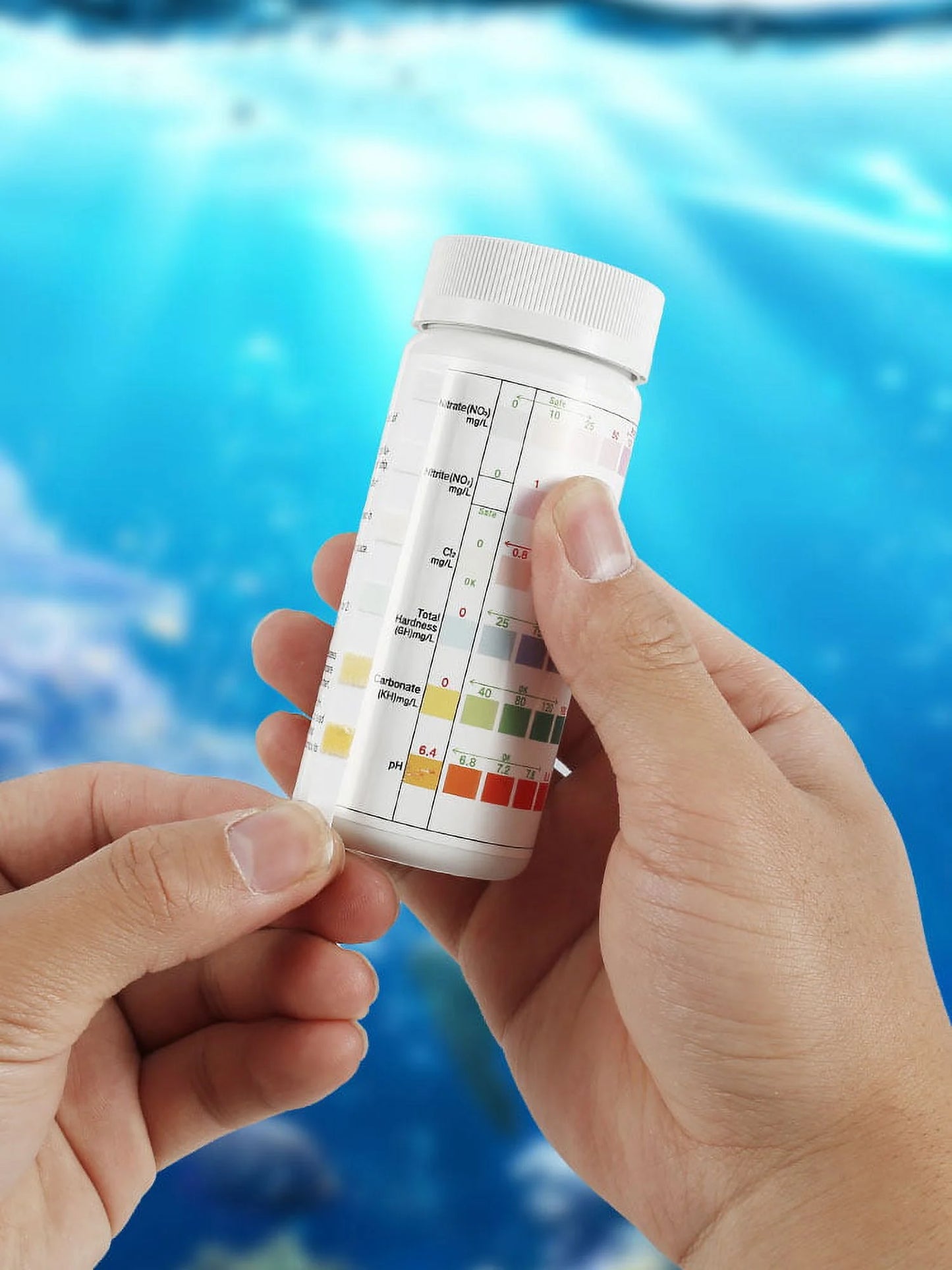 Aquarium Test Strips锛?00 Strips Aquarium Testing Kit for Freshwater Saltwater锛?Pond Test Strips for Fish Tank Testing Ph锛?Alkalinity锛?Nitrite
