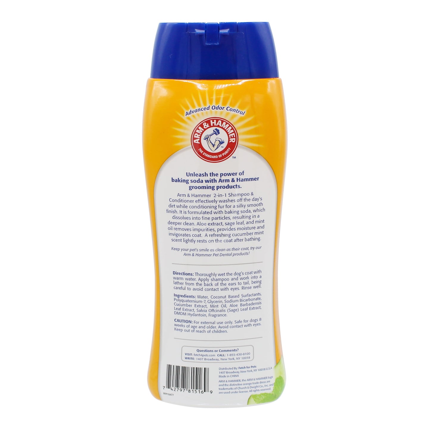 2 in 1 Dog Shampoo Cucumber Mint 20 Oz