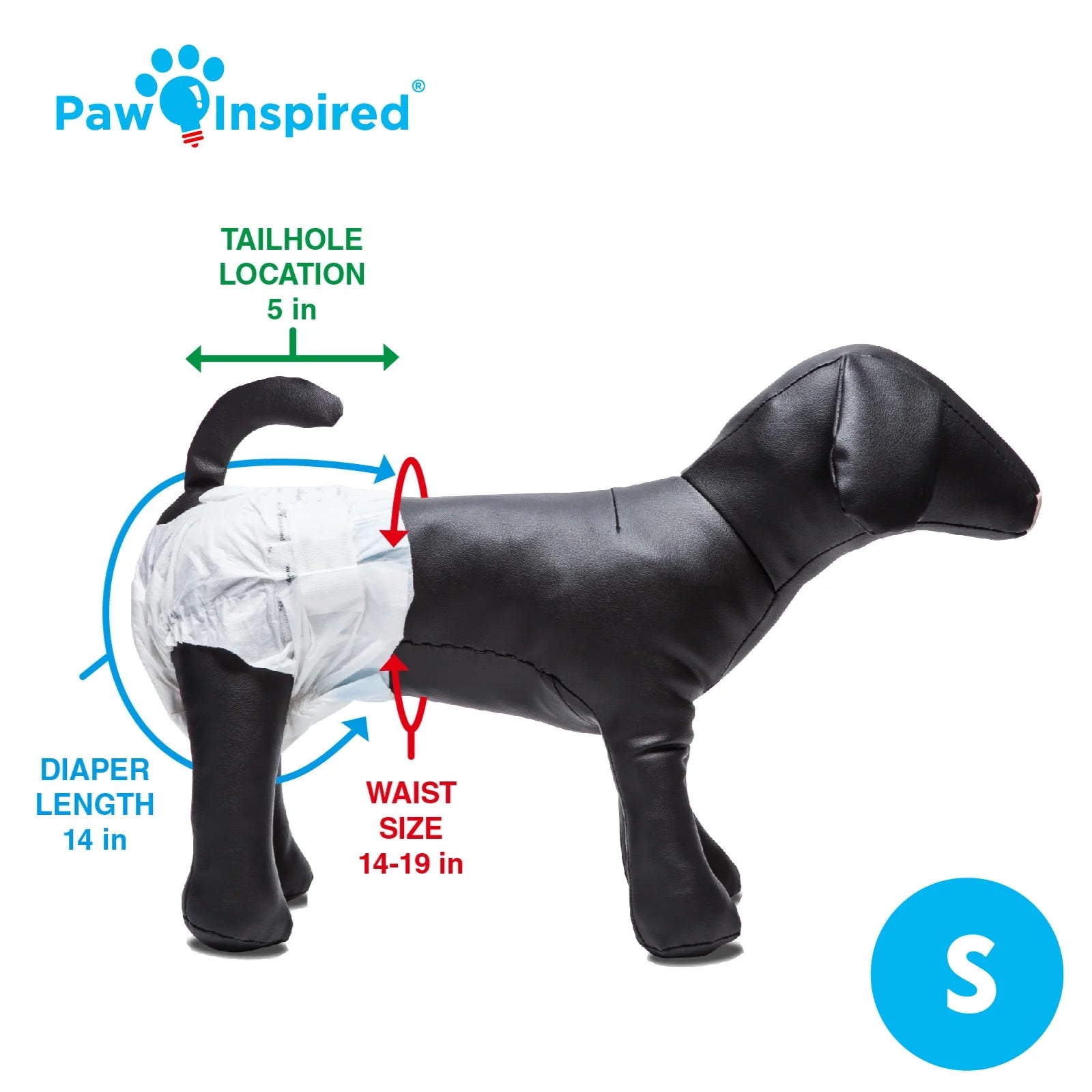 Disposable Dog Diapers Female| Puppy, Doggie, Cat, Pet Diapers |Diapers for Dogs in Heat Period, Diapers That Stay On, Senior, Excitable Urination, or Incontinence (Small, 32 Count)