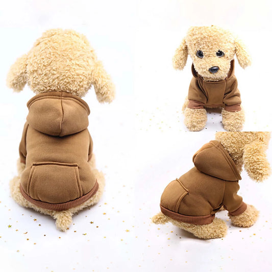 Puppy Dog Pet Clothes Hoodie Warm Sweater Shirt Puppy Autumn Winter Coat Doggy Fashion Jumpsuit Apparel